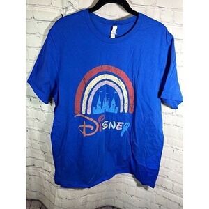 DISNEY RAINBOW SHORT SLEEVE T-SHIRT BY CANVAS (XL) UNISEX   EUC    G-11